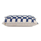 Block printed Blue Lumbar Throw Pillow