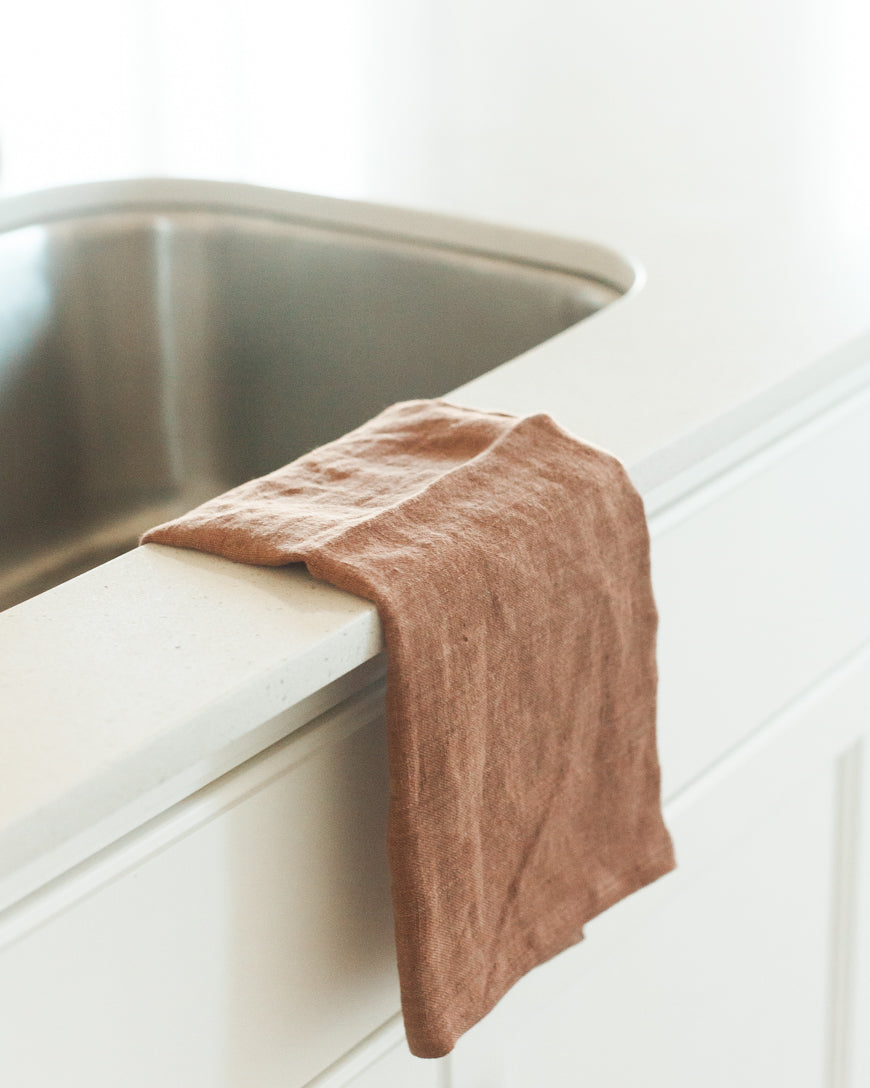 Blush Linen Tea Towel