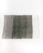 Dark Gray Color Blocked Cotton Napkin