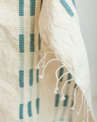 Handwoven Natural Blue Tea Towel