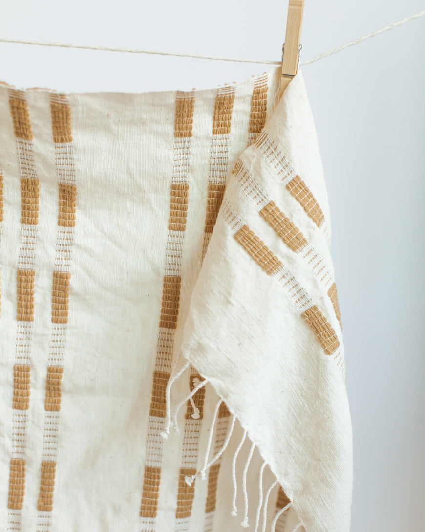 Handwoven Natural Mustard Tea Towel