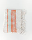 Light Blue Orange Hand Towel Fringe