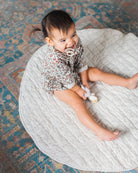 Natural Linen Padded Tummy Time Baby Mat