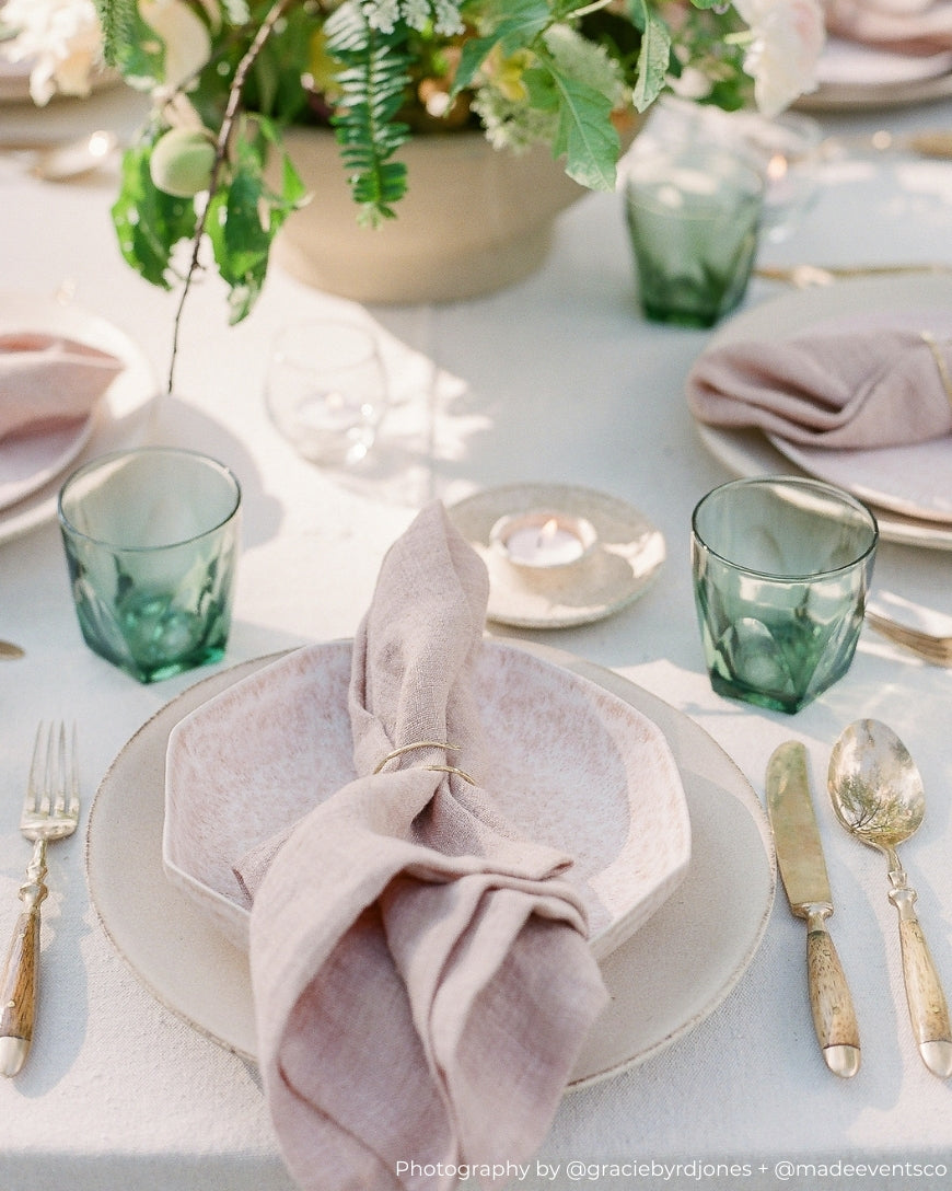 Pink Linen Dinner Napkins