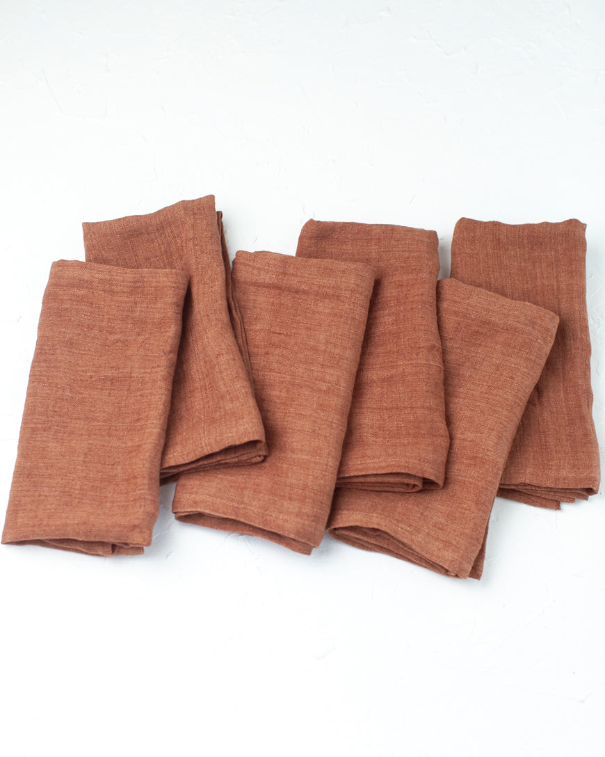 Terracotta Linen Napkins