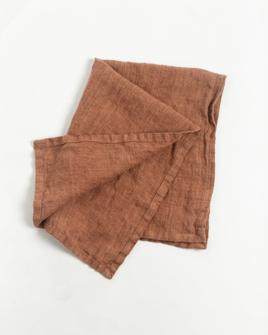 Terracotta Linen Tea Towel