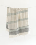 Turkish Blue Bath Towel with Fringe