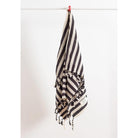 Turkish Towel Natural Black Stripe Cotton