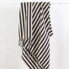 Turkish Woven Cotton Towel Natural Black Stripe