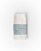 White Navy Striped Cotton Napkins