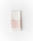 White Pink Striped Cotton Napkins