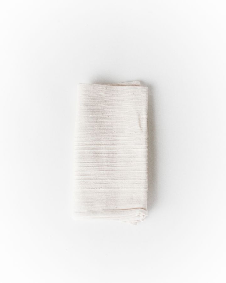 White Stripe Cotton Dinner Napkin