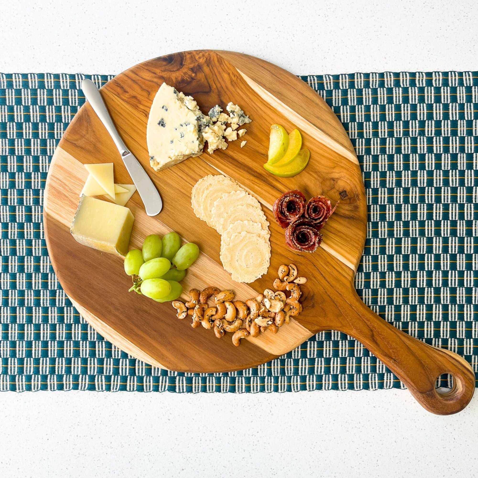 56. Charcuterie Round shops teak serving board